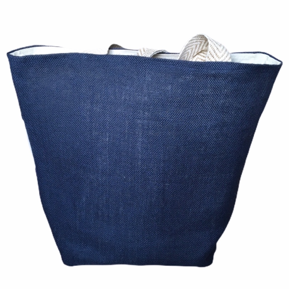The Nantucket Tote in Navy with Yellow - Picture 4 of 4